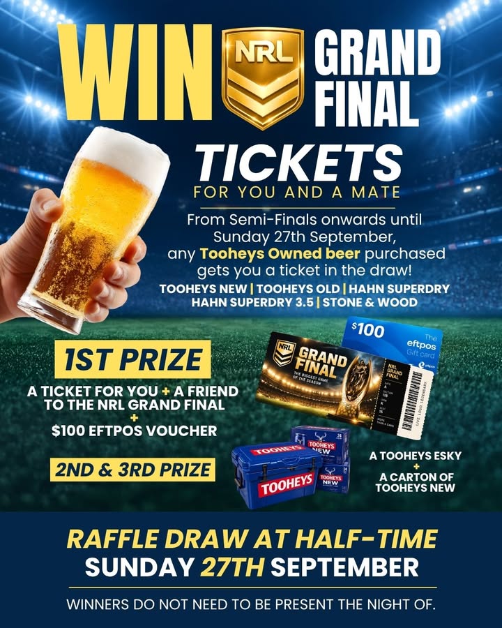Featured image for “Win NRL Grand Final Tickets at Padstow RSL”