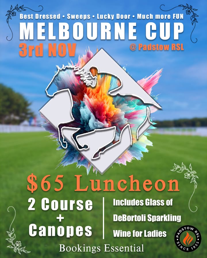 Featured image for “Melbourne Cup 2026 Luncheon at Padstow RSL – 3rd November”